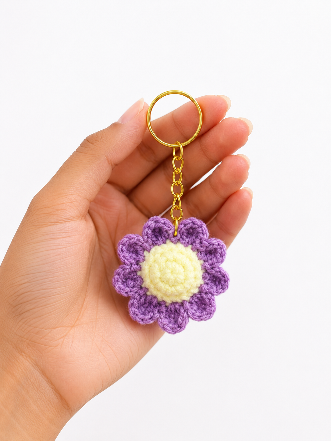 Purple Daisy Key Chain